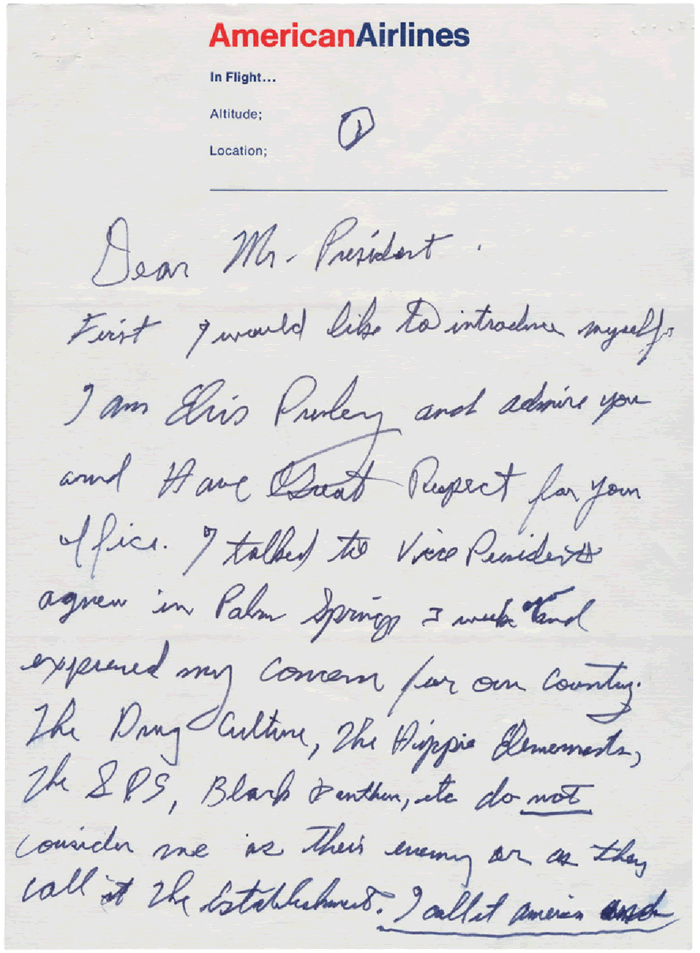 Elvis Presley's Letter to Richard Nixon (1970)