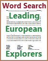 Leading European Explorers Word Search