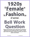 1920s Female Fashion Bell Work Question