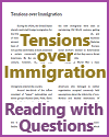 Tensions over Immigration Reading with Questions