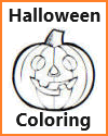 Jack-o'-lantern coloring page for kids