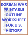 Korean War Printable Outline