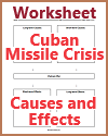 Cuban Missile Crisis Causes and Effects DIY Infographic Worksheet