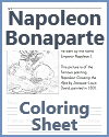 Napoleon Bonaparte Coloring and Handwriting