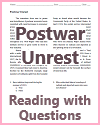 Postwar Unrest Reading with Questions