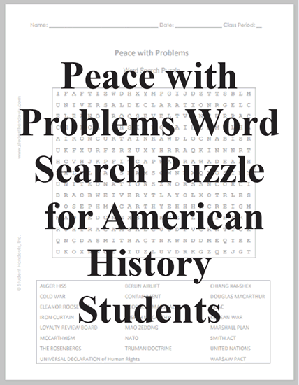 Peace with Problems Word Search Puzzle - Free to print (PDF file).