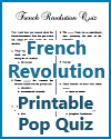 French Revolution Pop Quiz with 13 Multiple-Choice Questions