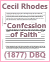 Cecil Rhodes "Confession of Faith" (1877) DBQ