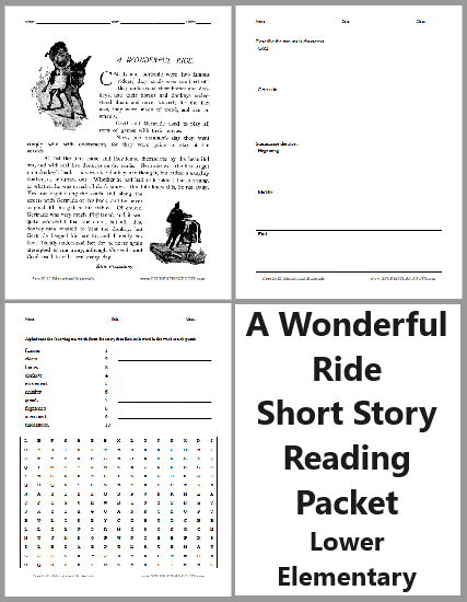 A Wonderful Ride Short Story Workbook - Free to print (PDF file). For grades 2-4.