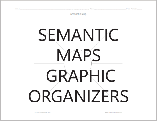 Blank Printable Semantic Map Graphic Organizer Worksheets - Free to print (PDF files).