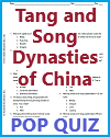 Multiple-Choice Quiz on the Tang and Song Dynasties of China