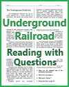 Underground Railroad Reading with Questions