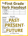 Free Printable Verb Tense Worksheets for First Grade