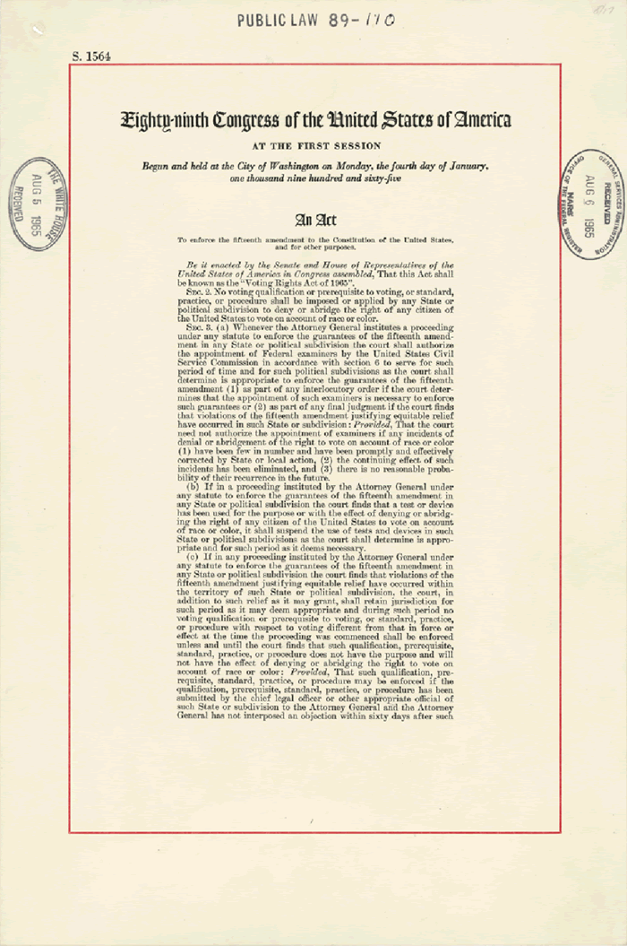 Voting Rights Act of 1965