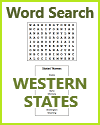 Western United States Word Search Puzzle