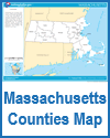 National Atlas Map of Massachusetts Counties