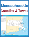 Massachusetts Counties and Towns Map PDF Courtesy of the United States National Atlas