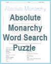 Absolute Monarchy Word Search Puzzle