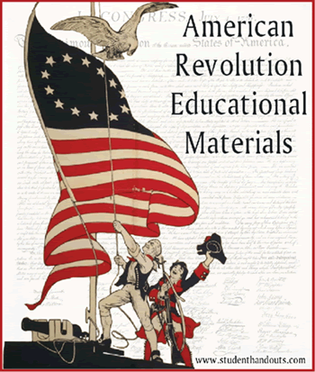 American Revolutionary War - Free educational materials, including worksheets and study games, for high school U.S. History students.