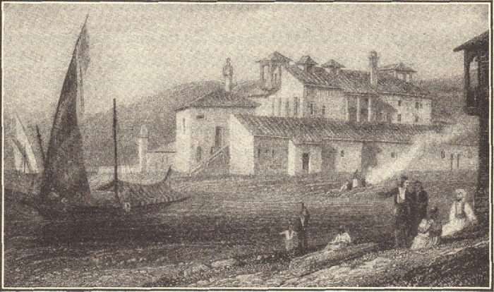 The house where English poet Lord Byron died.