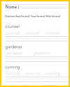 The Golden Bird Handwriting Practice