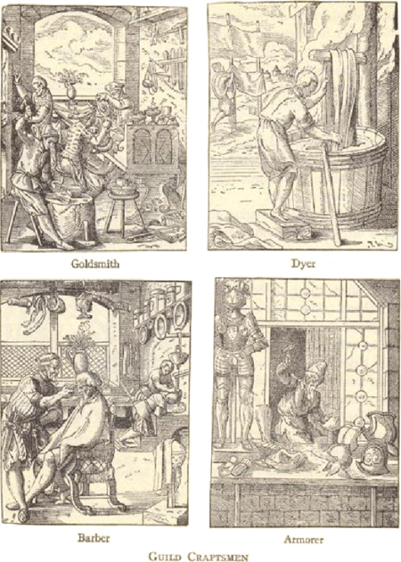 Medieval Guild Craftsmen of Europe
