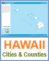 Map of Hawaii Cities and Counties