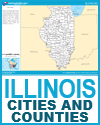 Map of Illinois Cities and Counties