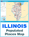 Illinois Populated Places Map Courtesy of the National Atlas