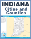 Indiana Cities and Counties Map Courtesy of the National Atlas of the United States