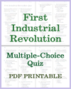First Industrial Revolution Pop Quiz with 33 Multiple-Choice Questions