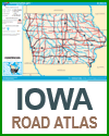 Iowa Road Atlas featuring populated places. Courtesy of the National Atlas of the United States.