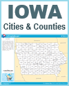 Map of Iowa's Cities and Counties