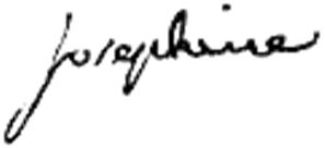 Signature of Joséphine de Beauharnais