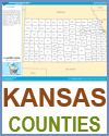 Map of Kansas Counties