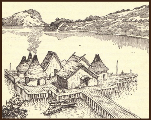 Village of Prehistoric Lake Dwellers