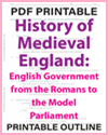 Medieval English History Outline