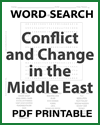Conflict and Change in the Middle East Word Search Puzzle