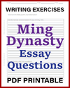 Ming Dynasty Essay Questions