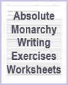 Absolute Monarchy Writing Exercises Worksheets