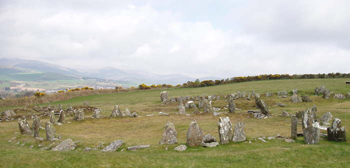 The Braaid, located in the central part of the Isle of Man, revealing remnants of a Celtic-Norse roundhouse and two longhouses dated to  circa 650 C.E.-950. Image courtesy of Wikipedia.