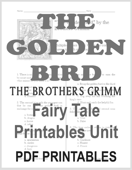 "The Golden Bird" Fairy Tale eBook - Free to print with worksheets (PDFs).