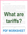 What are tariffs? Worksheet PDF