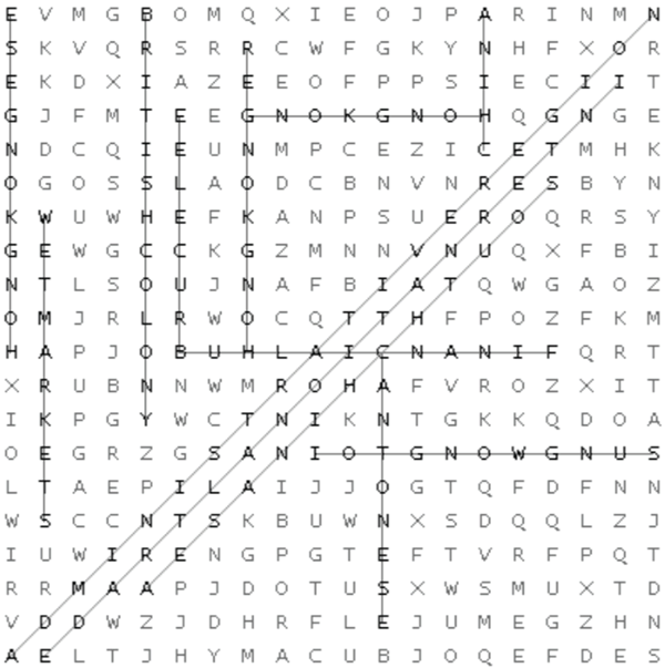 Hong Kong Word Search Puzzle Answer Key