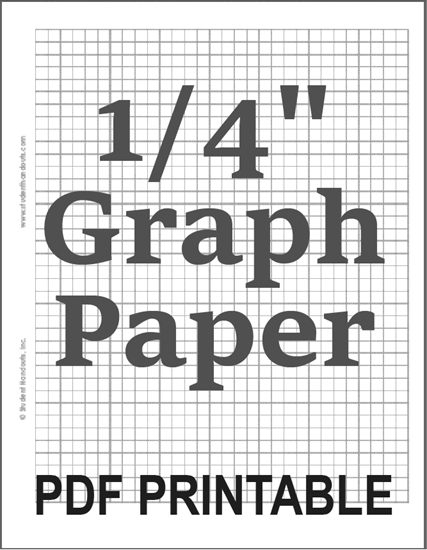 Free Printable Graph Paper - Quarter Inch - PDF File