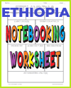 Ethiopia Notebooking Worksheet