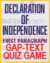 Declaration of Independence (1776) First Paragraph Gap Text Quiz Game