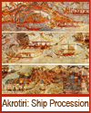Akrotiri: Ship Procession Fresco Panorama at Ancient Greece Website