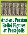 Ancient Persian Relief Figures at Apadana Palace at Persepolis Ancient Persian Relief Figures at Apadana Palace at Persepolis