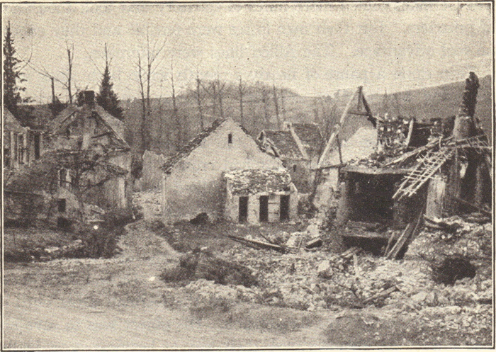 Devastated Village near Belleau Wood (France, World War I)